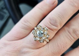 Absolutely thrilled with my personalized engagement ring featuring family diamonds! 💍