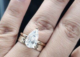 Complete Calavera Ring with Pear Cut Gemstone