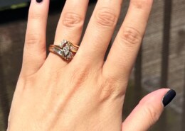 Joyful tears… my engagement ring crafted from my grandmother’s gemstones 🥹