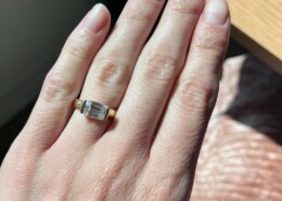 My elongated cushion in an east-west orientation!