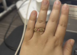 Appreciating my engagement ring, I can’t help but feel this has a Glinda vibe, especially as a fan of the Wicked musical!