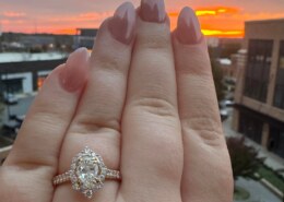 He slipped a ring on her finger!