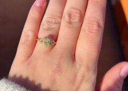 I can’t help but express my deep love for my engagement ring! 🥹💛✨
