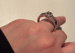 My fiancé chose my ring using his size 11 finger (I’m a size 6/7, just so you know) 😂😂❤️