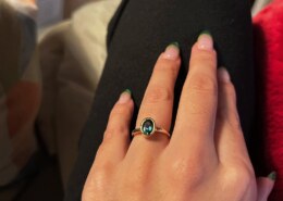 My two-toned green sapphire engagement ring 🥹