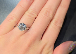 After deliberating between an unconventional cut and maximizing sparkle, I ultimately chose to enhance the sparkle.