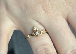 Agreed to this delicate claddagh ring!
