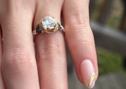 It’s finally arrived! Collaborated with a local jeweler for a bespoke blooming flower design.