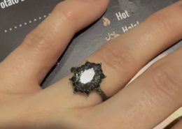 Just Got Engaged! Thrilled with My Grey Moissanite!