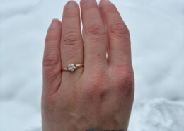 Proposed to in a snowy Central Park with a classic ring!