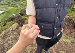 So excited! Sporting the ring I designed with my fiancรฉ. ๐๐๐